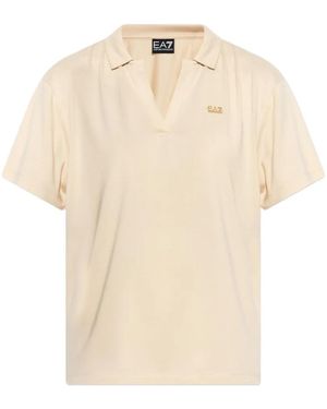 EA7 V-Neck T-Shirt - Natural