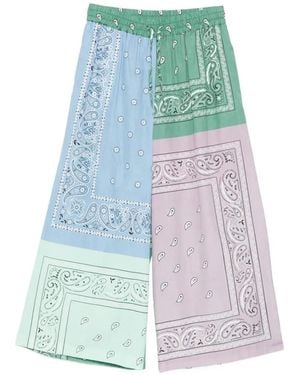 Weekend by Maxmara Pepe Patchwork Bandana Trousers - Green