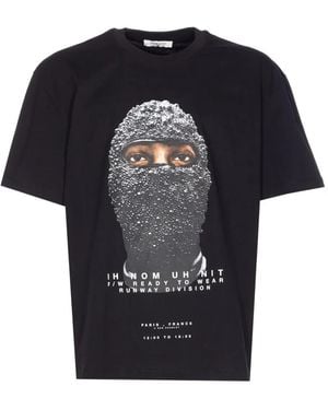ih nom uh nit T-Shirt Met Maskerprint - Zwart