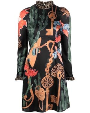Temperley London Palomino-Print Minidress - Black