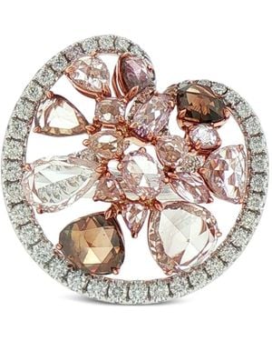 HYT Jewelry Floral Diamond Ring - White