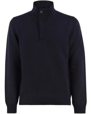 Fay Pull À Coudières Contrastantes - Blue