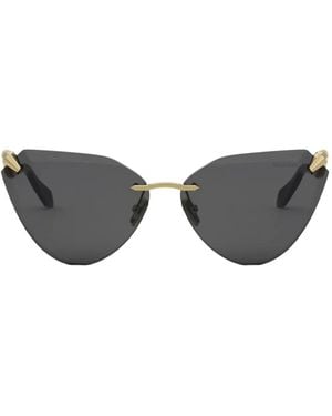 BVLGARI Serpenti Cat-Eye Frame Sunglasses - Grey