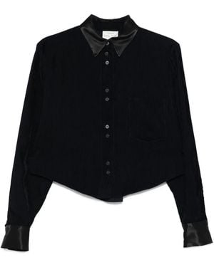 Forte Forte Ribbed-Collar Shirt - Black
