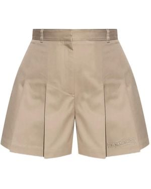McQueen Pleated Shorts - Natural