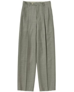 AURALEE Pantalones Anchos Con Pinzas - Verde