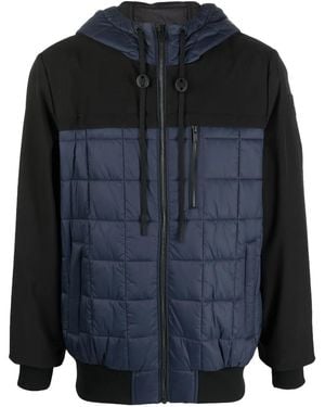 Moose Knuckles Paneled Hooded Padded Jacket - Blue
