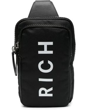 John Richmond Logo-Print Backpack - Black