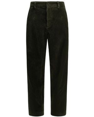 Moncler Corduroy Logo-Patch Pants - Black