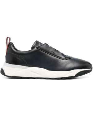 Santoni Leather Trainers - Black