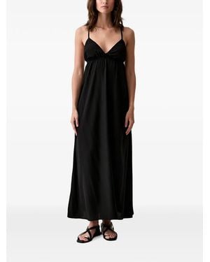 Benetton Criss-Cross Back Sleeveless Maxi Dress - Black