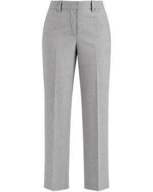 Seventy Elasticated-Waistband Cropped Trousers - Grey