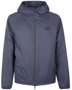 Burberry Packable Nylon Dunwich Hooded Jacket - Blue