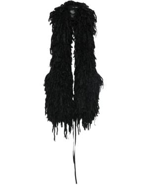 Isabel Benenato Écharpe À Bords Frangés - Black