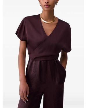 Liu Jo Satin Wrap Top - Red