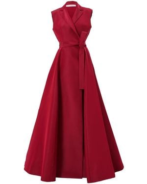 Carolina Herrera Abendkleid Im Trench-Look Mit Gürtel - Rot