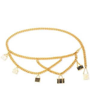 Elisabetta Franchi Bag-Charm Chain Belt - Metallic
