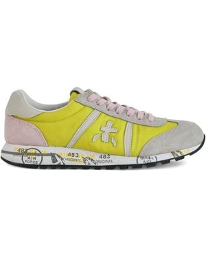Premiata Logo-patch sneakers - Amarillo