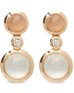 Tamara Comolli 18K Rose Diamond And Moonstone Earrings - Natural
