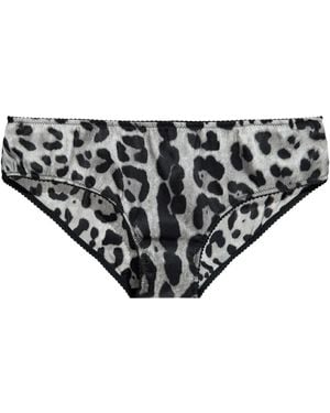 Dolce & Gabbana Slip Met Luipaardprint - Grijs