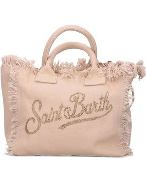 MC2 Saint Barth Mini Colette Frayed Tote Bag - Pink