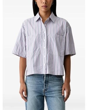 Levi's Striped Short-Sleeve Shirt - Blue