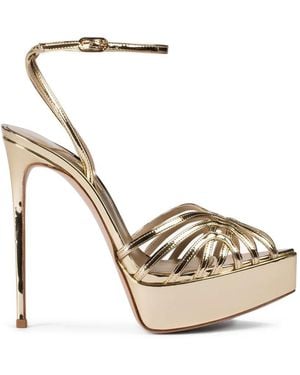 Le Silla Embrace Platform-Heel Sandals - Metallic