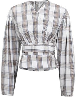 Baum und Pferdgarten Checked Wrap Blouse - Gray