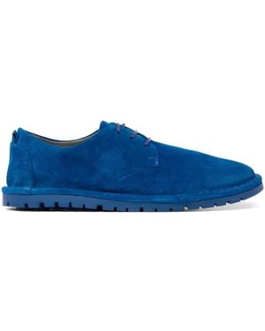 Marsèll Sancrispa Alta Pomice Lace-Up Suede Derby Shoes - Blue