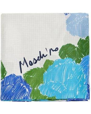 Moschino Fular Con Motivo Floral - Azul