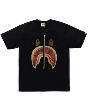 A Bathing Ape Zip-Detail T-Shirt - Black
