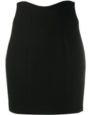 Philipp Plein Crystal-stripe Trim Pencil Skirt - Black