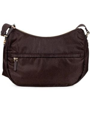 Borbonese Eye-Of-The-Partridge-Print Shoulder Bag - Brown