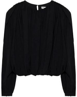 Jonathan Simkhai Drapiertes Frida Langarmshirt - Schwarz