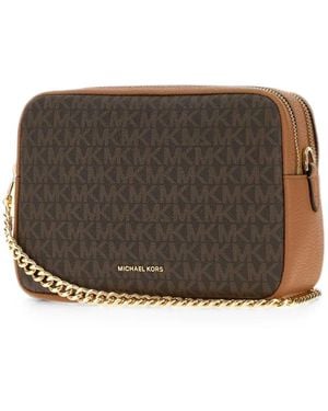 MICHAEL Michael Kors Bryant Medium Signature Logo Camera Crossbody Bag - Brown