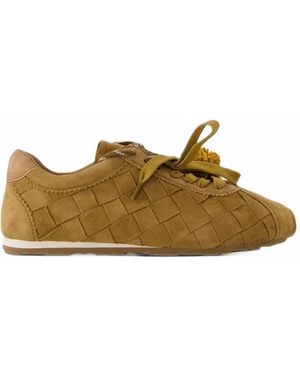 Toral Shoes Erin Woven Trainers - Metallic