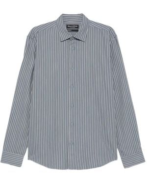Marc O' Polo Striped-Pattern Long-Sleeved Shirt - Grey
