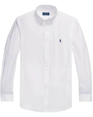 Polo Ralph Lauren Embroidered-Logo Poplin Shirt - White
