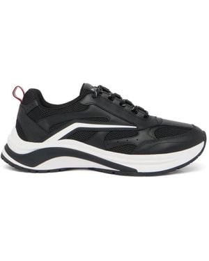 Bally Woge Panelled Mesh-Insert Trainers - Black