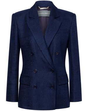 Alberta Ferretti Double-Breasted Blazer - Blue