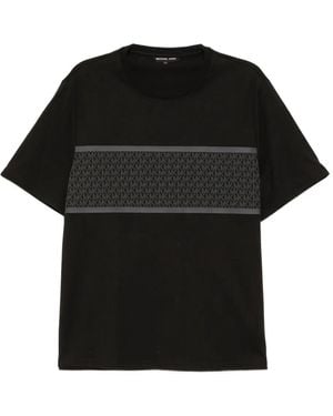 Michael Kors Gestreiftes T-Shirt - Schwarz