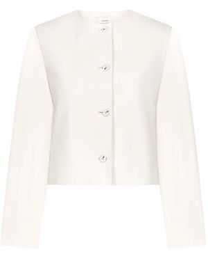 Loulou de Saison Raho Button Leather Jacket - White