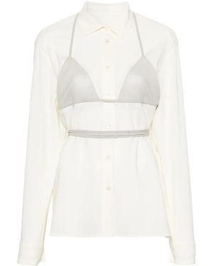 BOTTER Panelled-Design Cotton Shirt - White