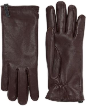 Brunello Cucinelli Leather Gloves - Brown