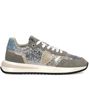 Philippe Model Tropez 2.1 Glitter-Embellishment Sneakers - White