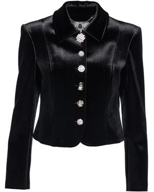 Nissa Jewel-Buttons Jacket - Black