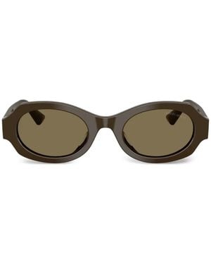 Giorgio Armani Oval-Frame Sunglasses - Green