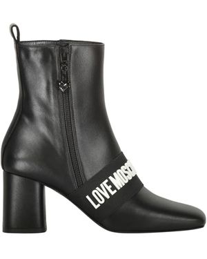 Love Moschino 70Mm Logo-Lettering Boots - Black