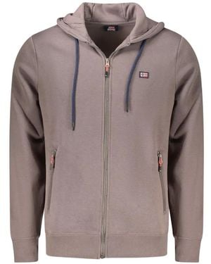 Norway 1963 Zip-Up Cotton Hoodie - Grey