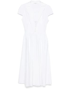 Ermanno Scervino Poplin Midi Dress - White